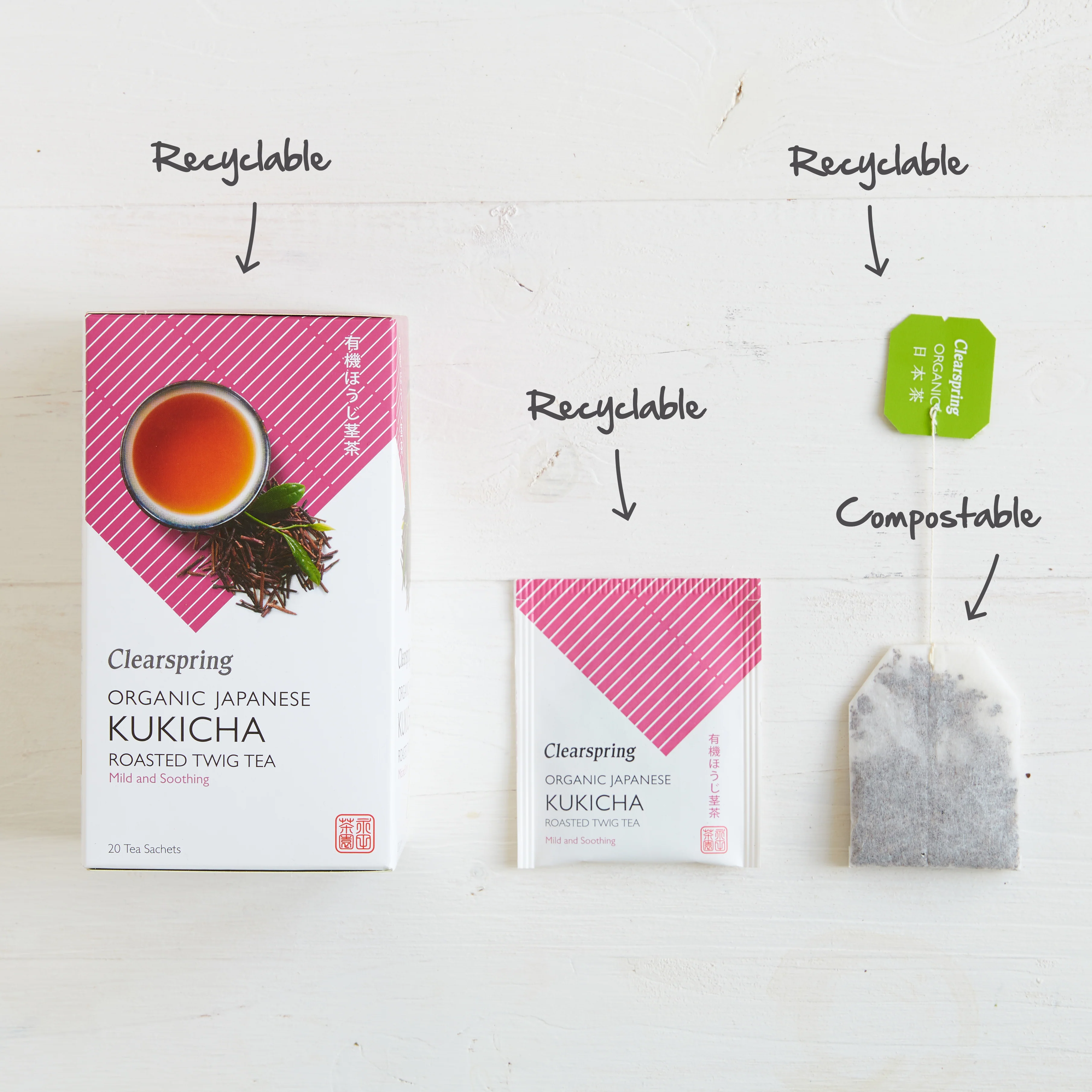 Organic Japanese Kukicha - 20 Tea Sachets - Image 3