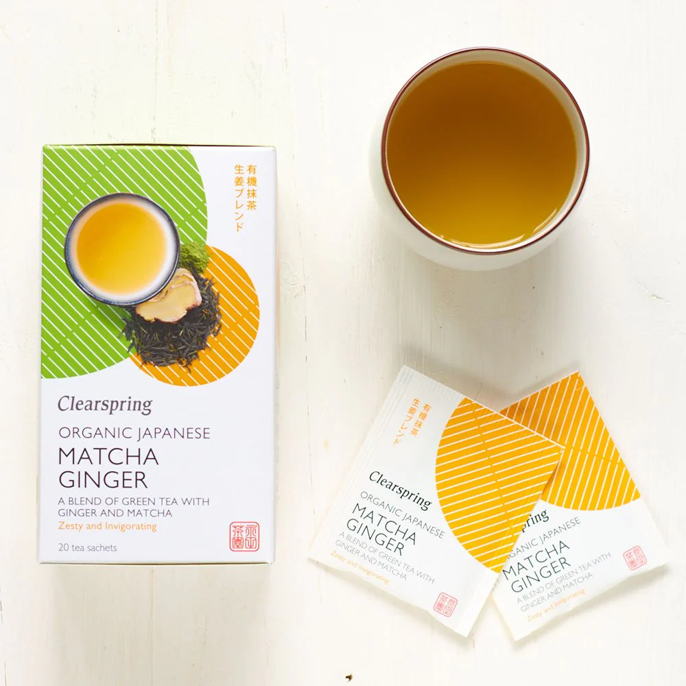 Organic Japanese Matcha Ginger - 20 Tea Sachets - Image 2