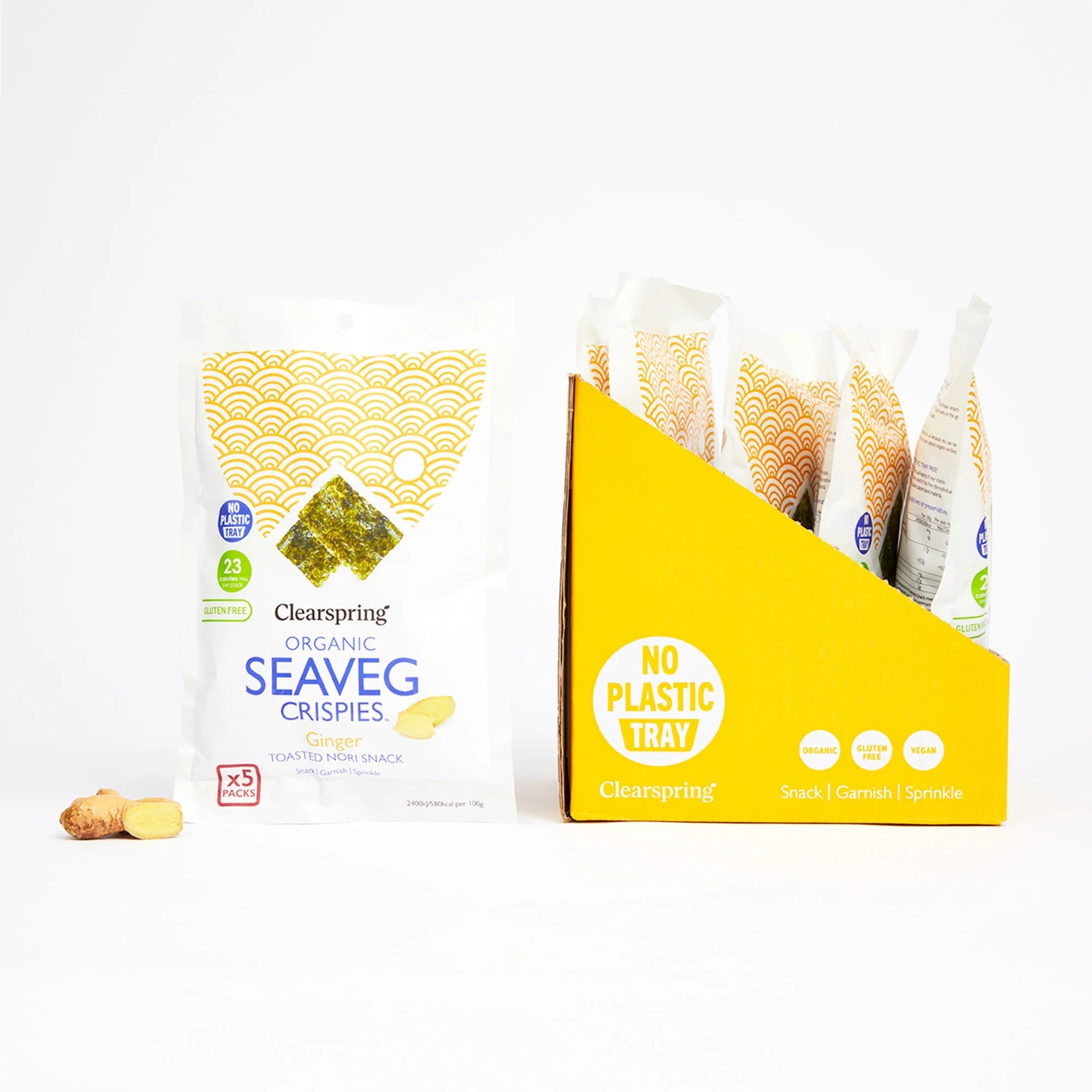 Organic Seaveg Crispies Multipack - Ginger (Crispy Seaweed Thins) - Image 4